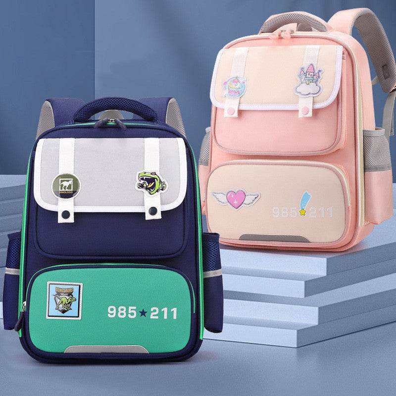 Children's Schoolbag British Style Lightweight And Wear-resistant - Velora