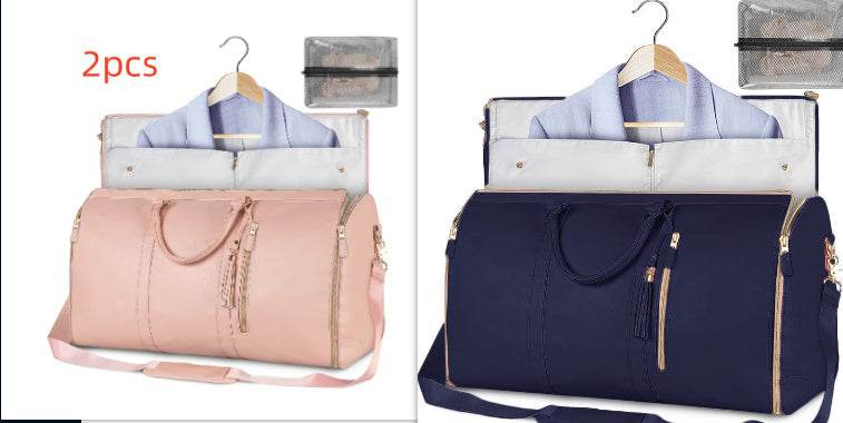 Large Capacity Travel Duffle Bag Women's Handbag Folding Suit Bag Waterproof Clothes Totes - Velora