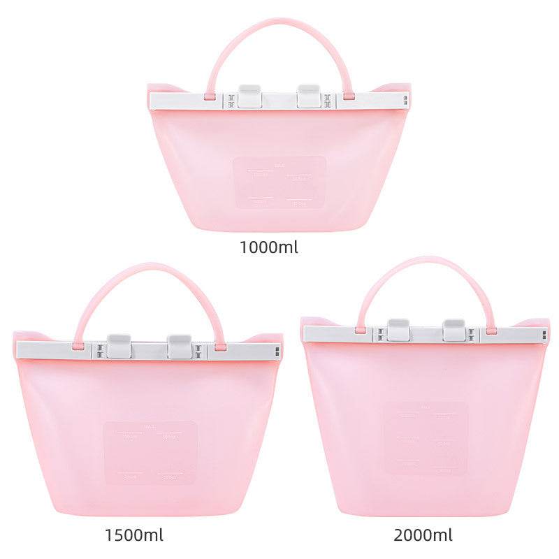 Reusable Silicone Food storage Bag Vacuum Seal Freezer Bag