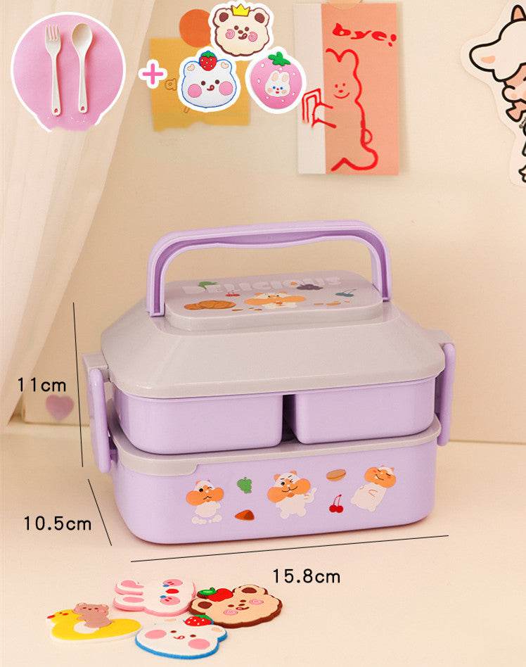 Cute Cartoon Multi-tiered Kids Bento Lunch Box - Velora