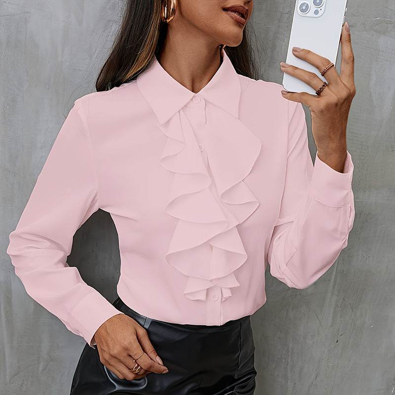 New Long Sleeve Business Work Office Chiffon Blouse Shirt Women - Velora