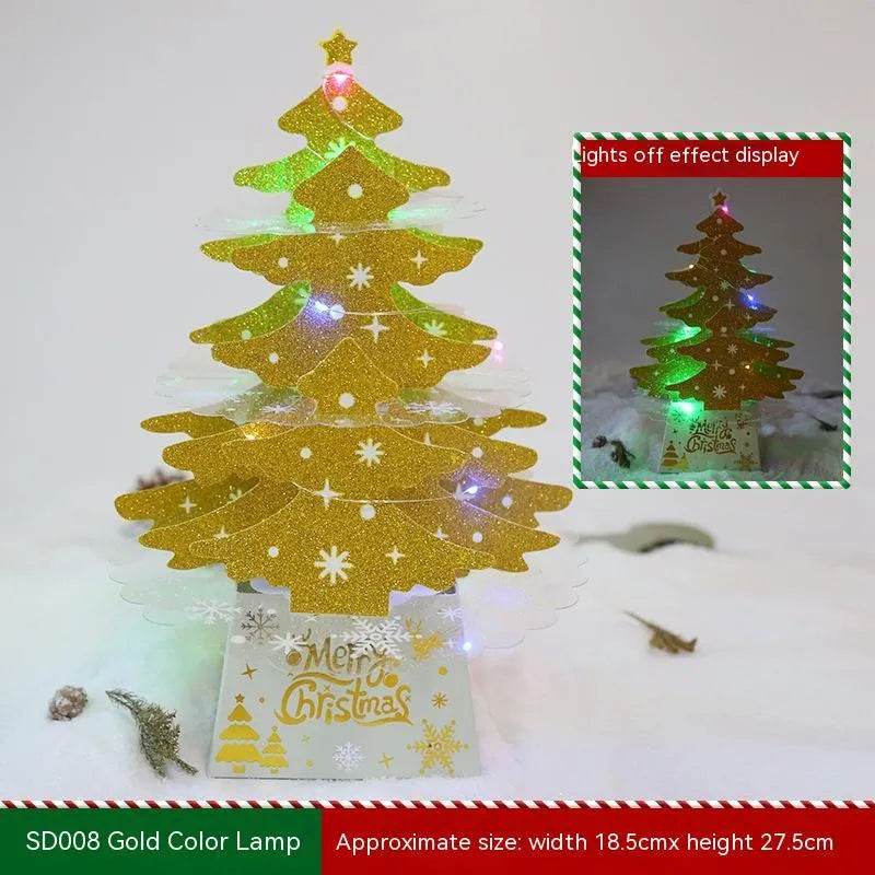Christmas Decorations Mini Desktop Christmas Greeting Card Ornaments - Velora