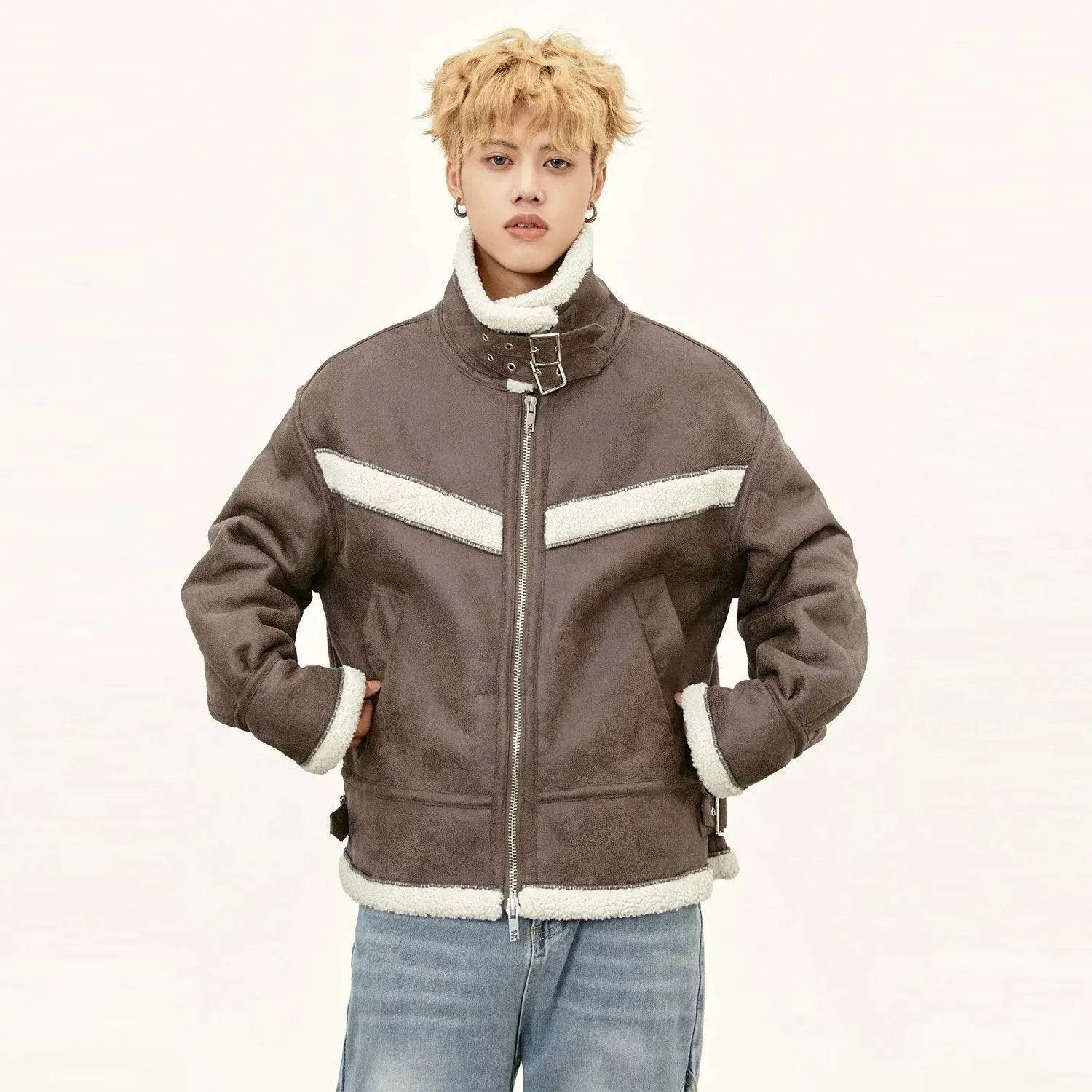 All-in-one Buckled Cotton Coat Jacket Men - Velora