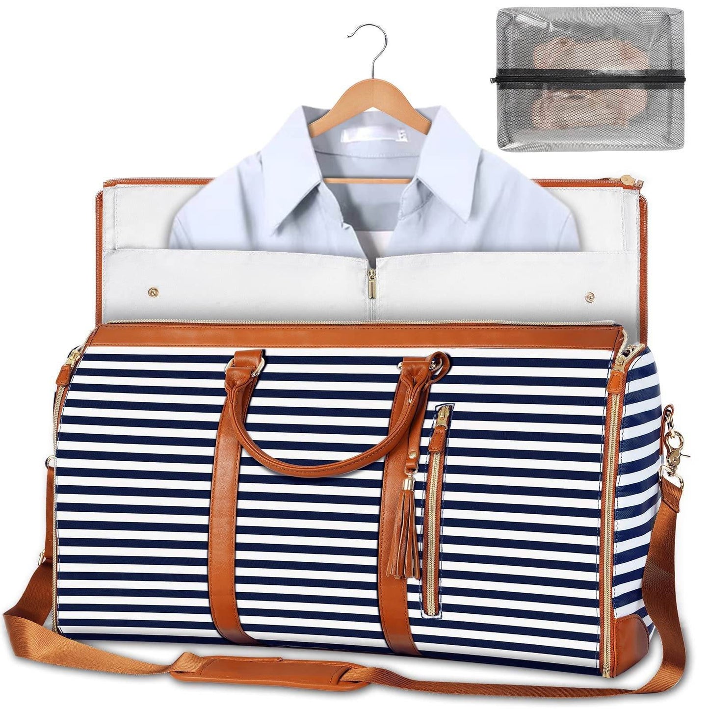 Large Capacity Travel Duffle Bag Women's Handbag Folding Suit Bag Waterproof Clothes Totes - Velora