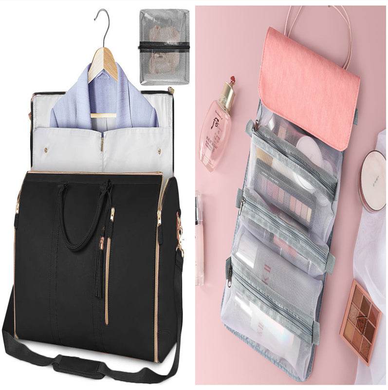 Large Capacity Travel Duffle Bag Women's Handbag Folding Suit Bag Waterproof Clothes Totes - Velora