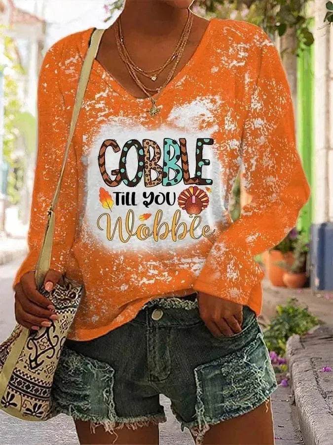 Women's V-neck Long Sleeved T-shirt - Velora