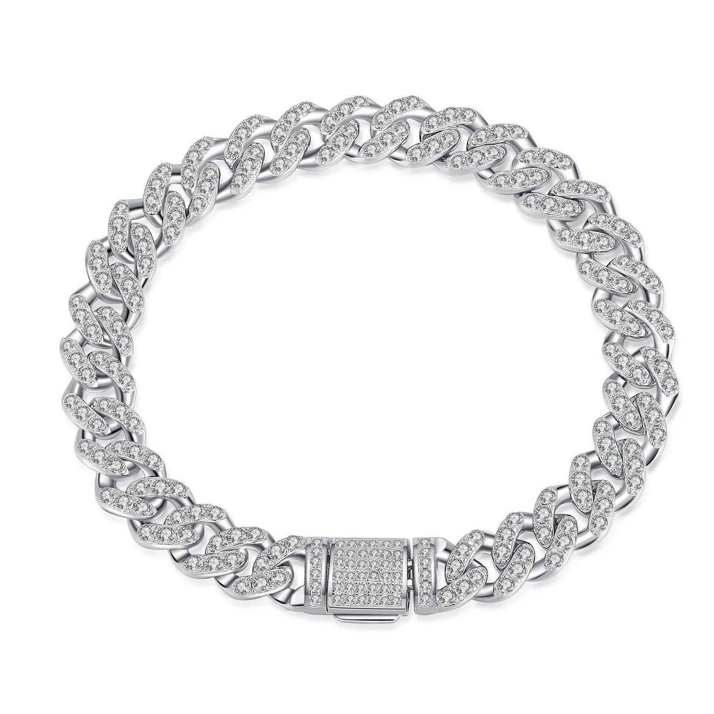 Cuban Link Chain Moissanite Bracelet - Velora
