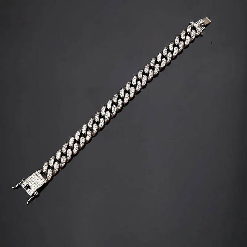 Cuban Bracelet Diamond Cuban Link Chain Hiphop Jewelry - Velora