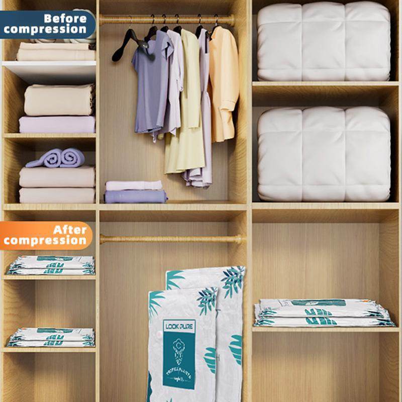 Transparent Vacuum Storage Bags, 10/PACK (4 L, 4 M, 2 Small Bags) With Pump - Velora