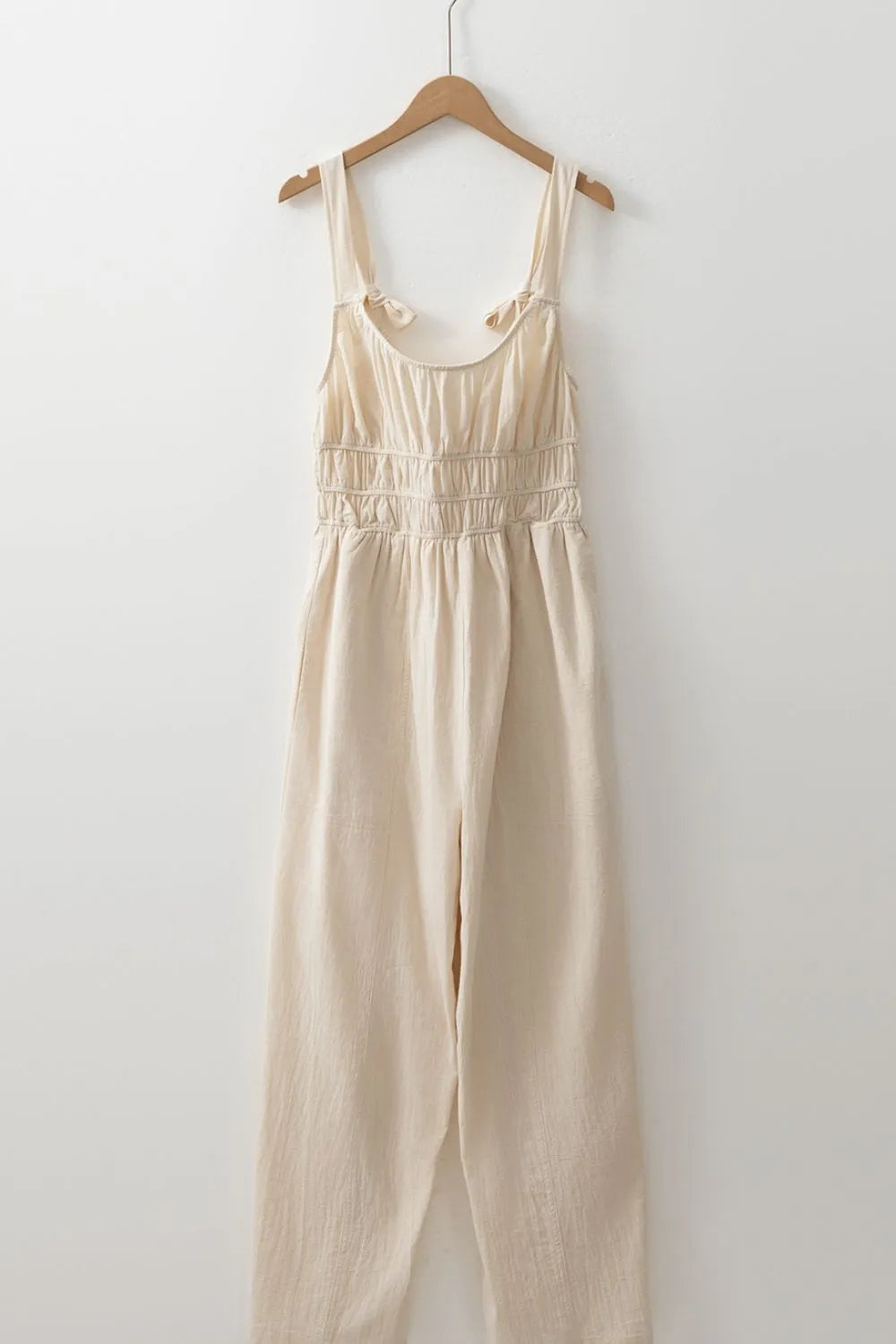 Ruched Sleeveless Wide Leg Jumpsuit - Velora