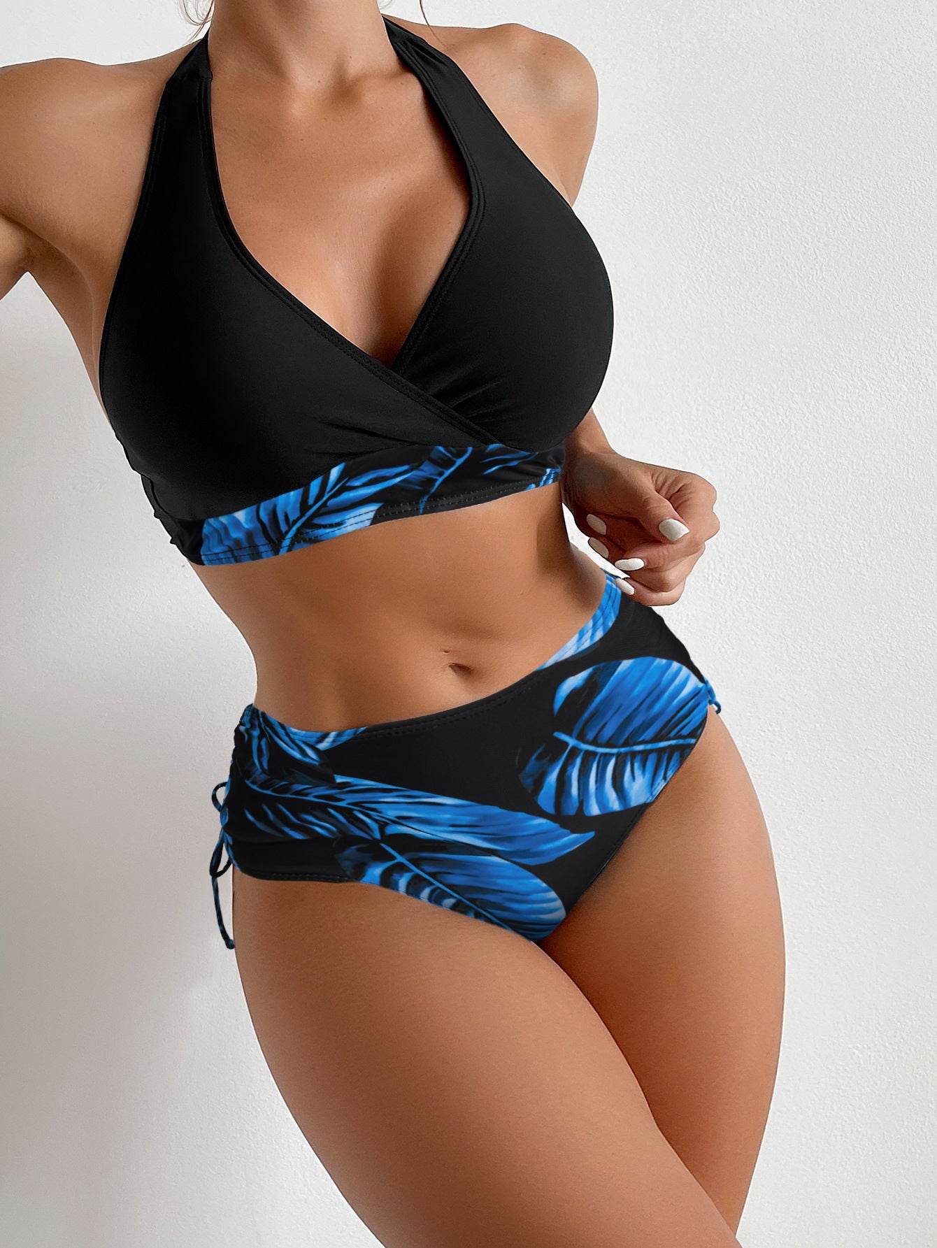 European And American High Waist Halter Bikini Women's Swimsuit - Velora
