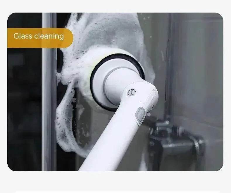 Electric Scrubber Cleaning Wall Long Hadle Elbow Telescopic Multifunction Cleaning Brush - Velora