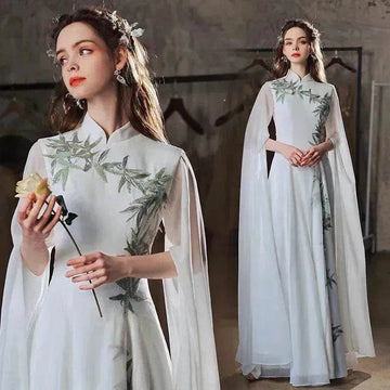 Elegant Luxurious Dinner Party Embroidered Dress for Classy Arab Dubai Turkey Women