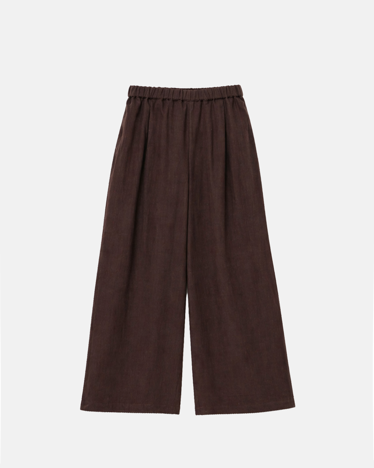 Pantalon évasé effet lin