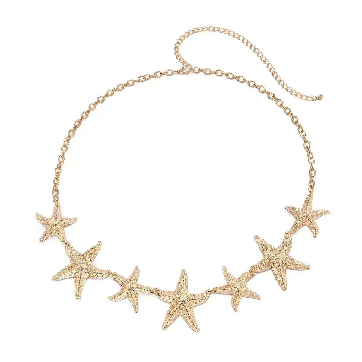 European And American Ocean Vacation Style Starfish Waist Chain Summer Beach Chain for Women - Velora