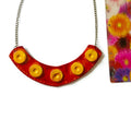 Extra Large Statement Necklace in Burnt Orange, Yellow - Velora Luxury Fashion