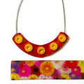 Extra Large Statement Necklace in Burnt Orange, Yellow - Velora Luxury Fashion