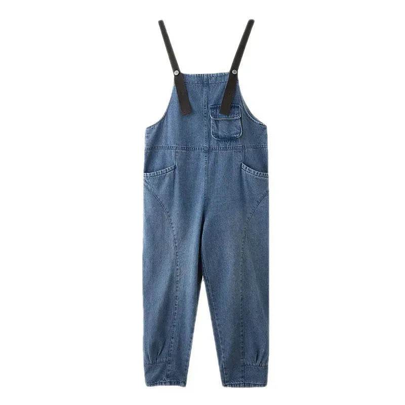 Y2K Women's Denim Jeans Romper suit Street Denim Strap Jumpsuit - Velora