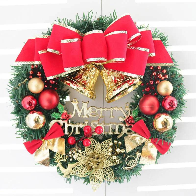 Creative Christmas Door Wreath Christmas Decoration Artificial Garland Wreaths For Car Home Window Wall Decoration - Velora