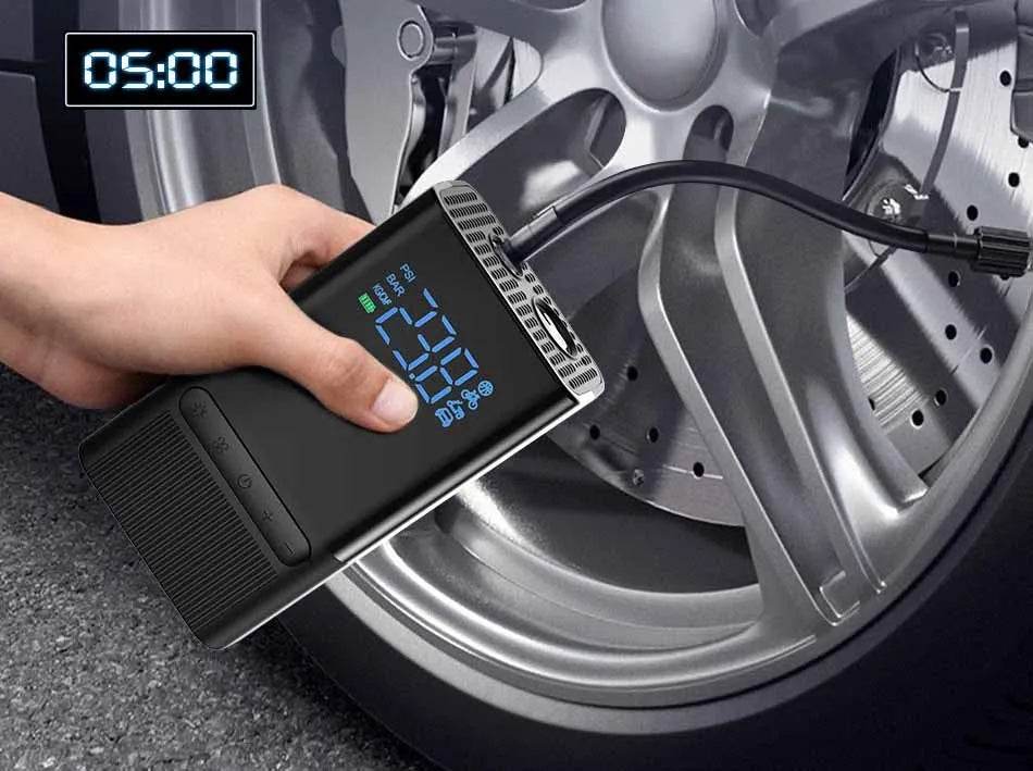 Inflatable Pump Air Compressor For Bicycle Car Boat Tire Inflator Portable Rechargeable - Velora