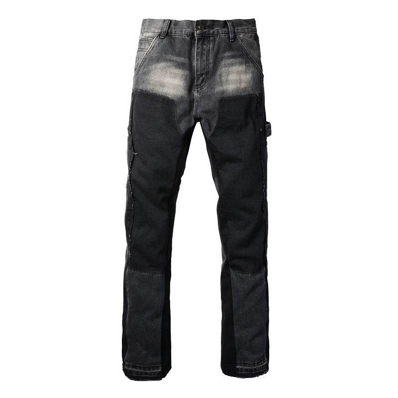 Denim Non-elastic Slim Fit Bootcut Trousers Men Jeans - Velora