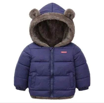 Children Boy's Cotton-padded Fleece Lined Puffer Winter Jacket for Kids - Velora