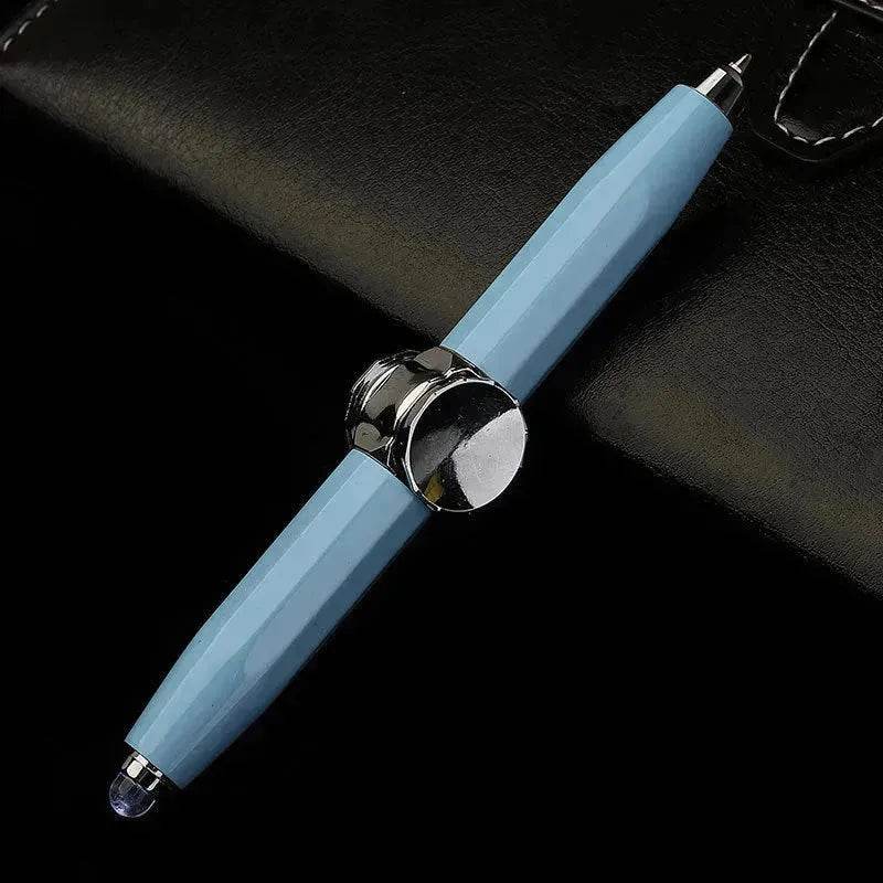 Creative Multi-Function LED Pen Spinning Decompression Gyro Metal Ballpoint Pen Fashion Office School Supplies Writing Pens - Velora