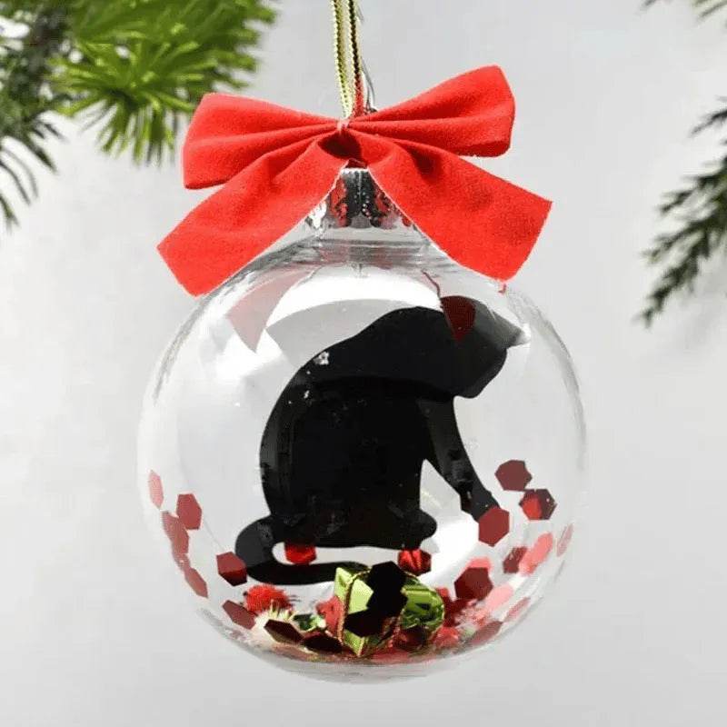 Christmas Tree Decoration Transparent Ball Hanging Decoration Scene Layout Hanging Decoration - Velora