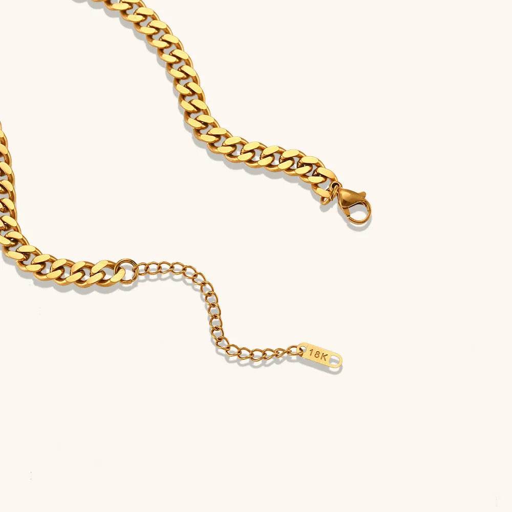 Round Zircon Pendant Cuban Link Chain Necklace - Velora