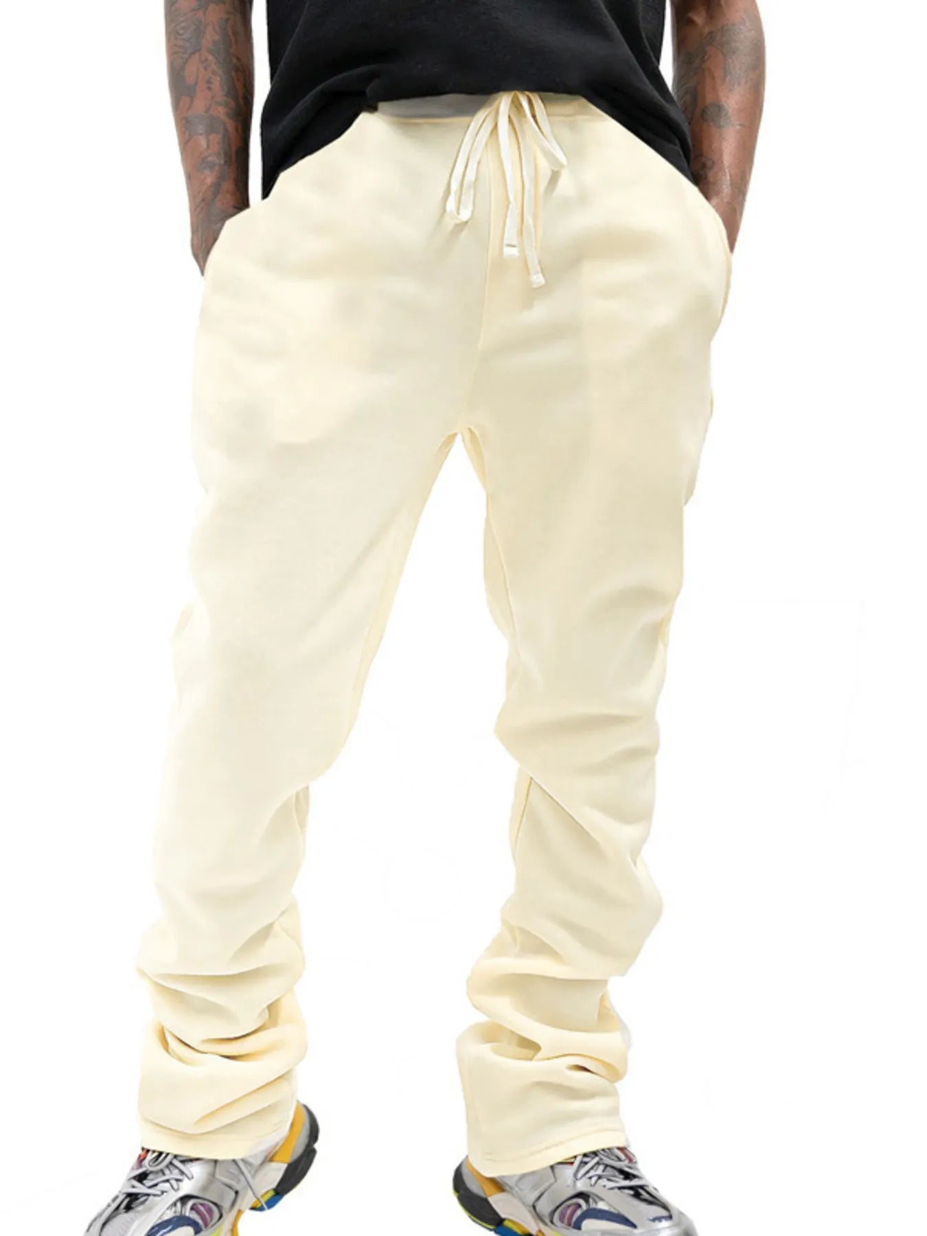 Men's Full Size Drawstring Casual Pants Plus Size - Velora