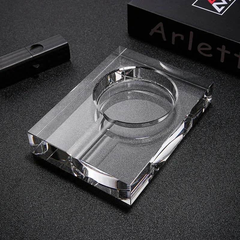 Luxury Crystal Glass Ashtray - Velora