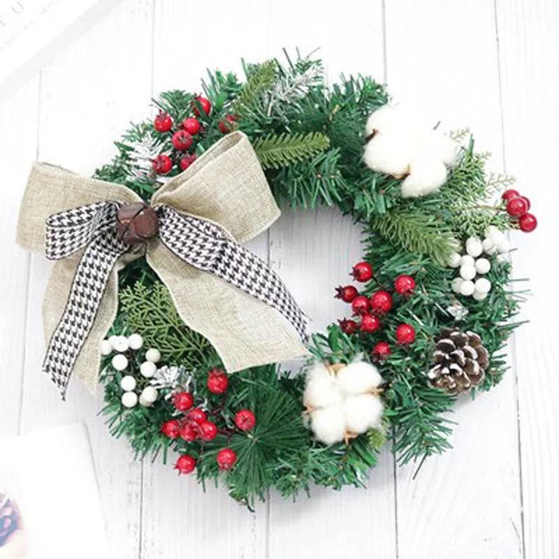 Creative Christmas Door Wreath Christmas Decoration Artificial Garland Wreaths For Car Home Window Wall Decoration - Velora