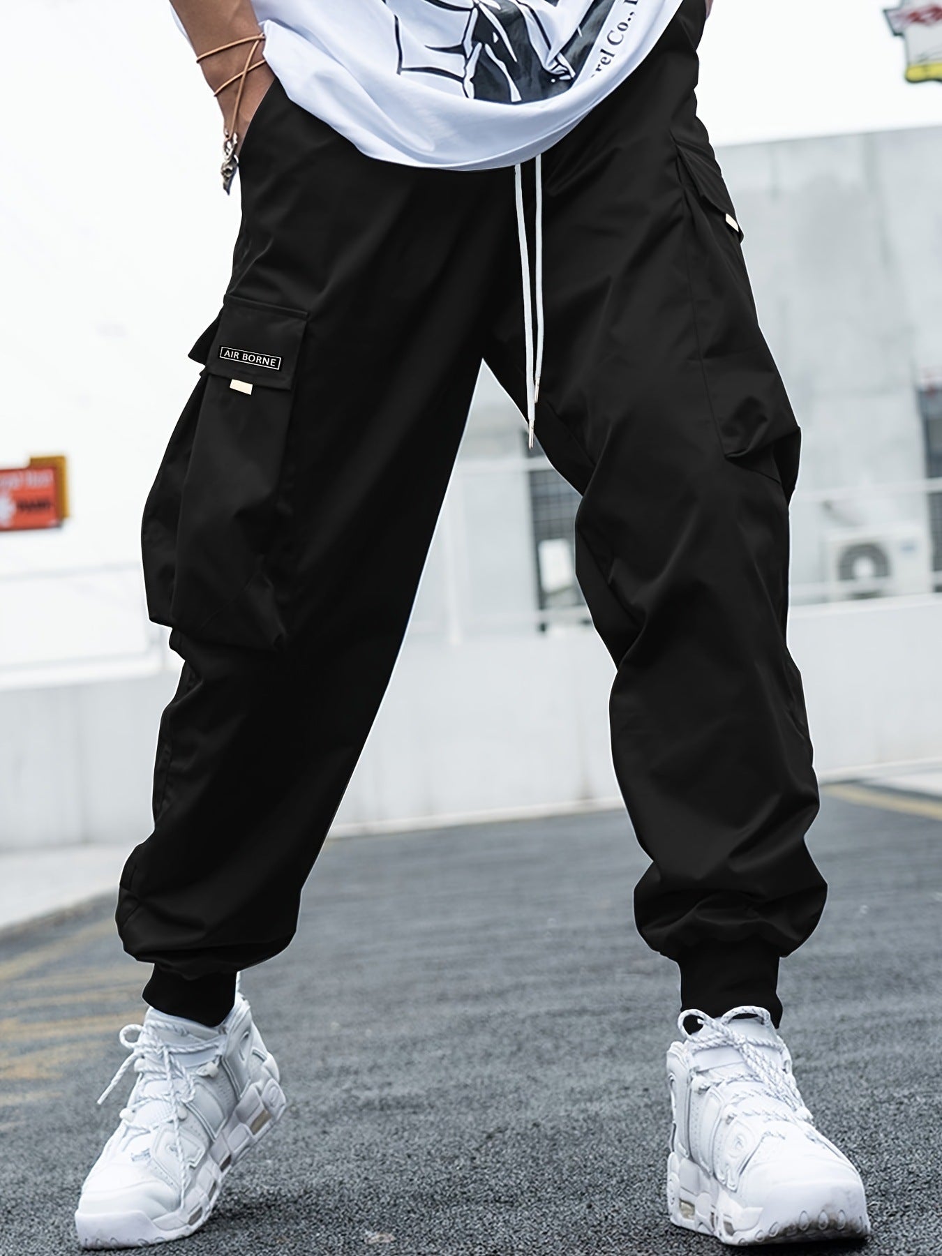Multi-pocket Cargo Pants Men's Casual Hip-Hop Drawstring Trousers Outdoor Streetwear Sports Pant - Velora