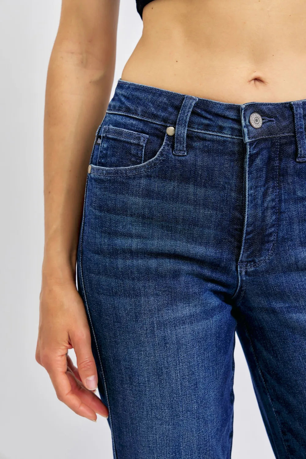 Judy Blue Full Size Tummy Control Straight Jeans Plus Size - Velora