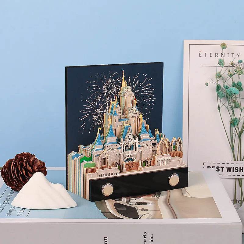 Three-dimensional Note Paper Carving Model Fairy Tale Castle Art - Velora