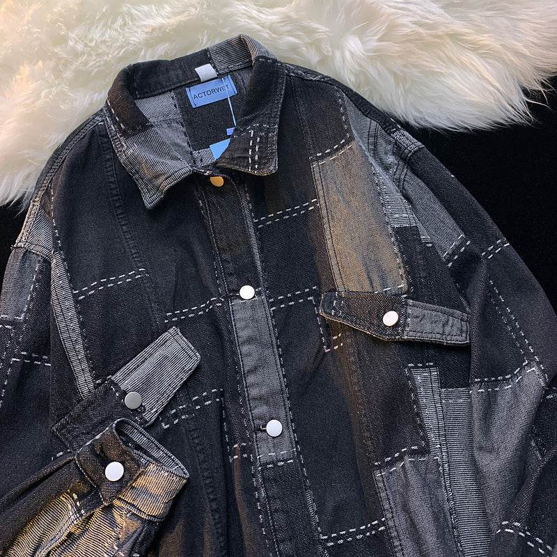 Black Denim Cardigan Jacket New Men And Women - Velora