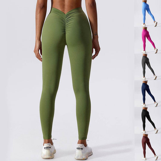 Slim Yoga Fitness Pants Breathable Quick-drying Leggings Peach Hip Lifting Trousers For Women Clothing - Velora