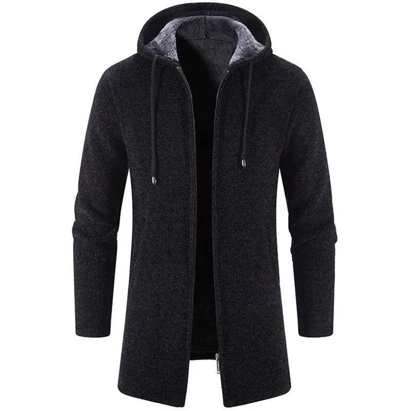 Plus Fleece Trend And Handsome All-match Cardigan For Men - Velora
