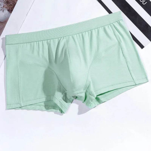Men's Underwear Plain Cotton Boxer Short Breathable U Convex - Velora