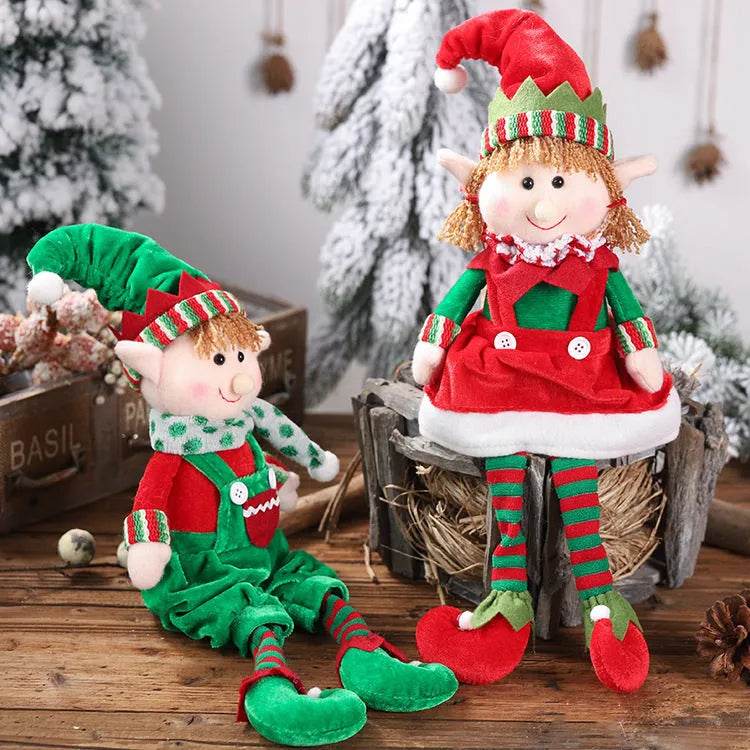Christmas Hanging Legs Sitting Doll Ornaments - Velora