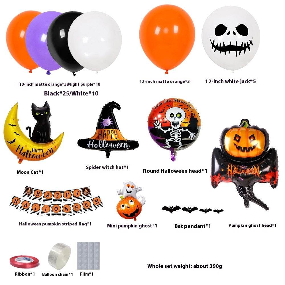 Halloween Hanging Flag Balloon Set Party Decoration Supplies - Velora