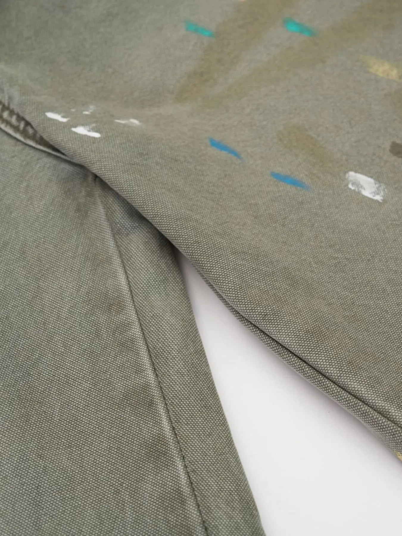 Men's Paint Splattered Wide Leg Jeans - Velora