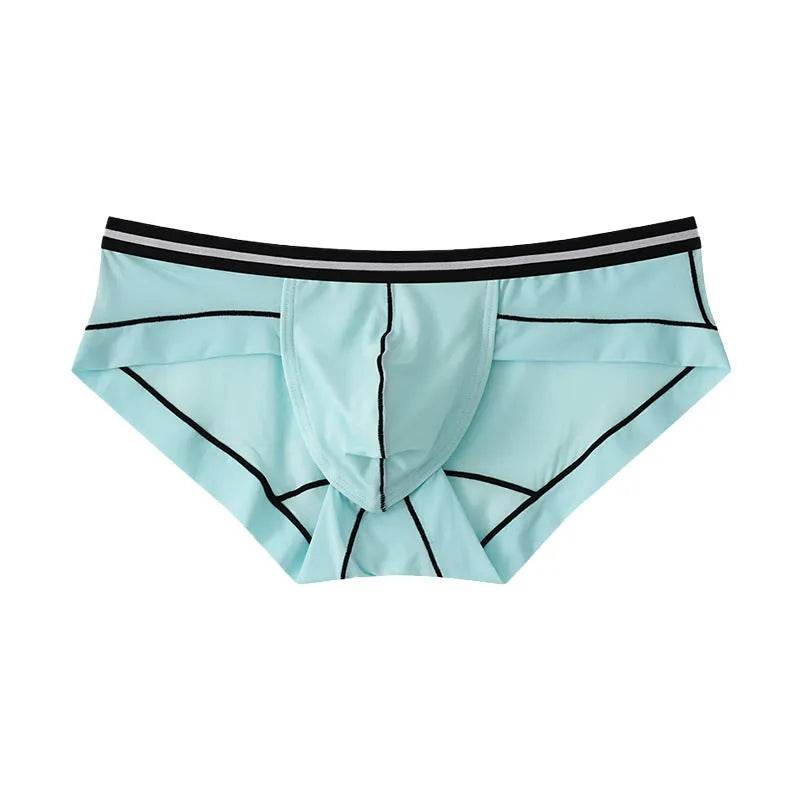 Ice Silk Men's Summer Breathable Solid Color Pouch Brief Underwear - Velora