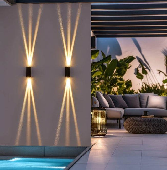 Indoor and Outdoor Garden Poolside Beam Light wall light fixture - Velora