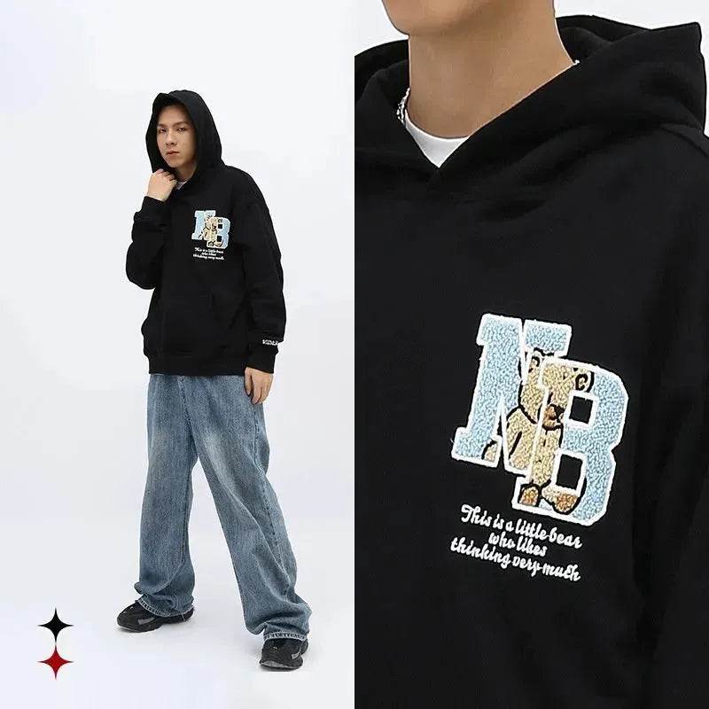 Casual Fall Unisex Oversized Hoodie Pullover sweatshirts Street style - Velora