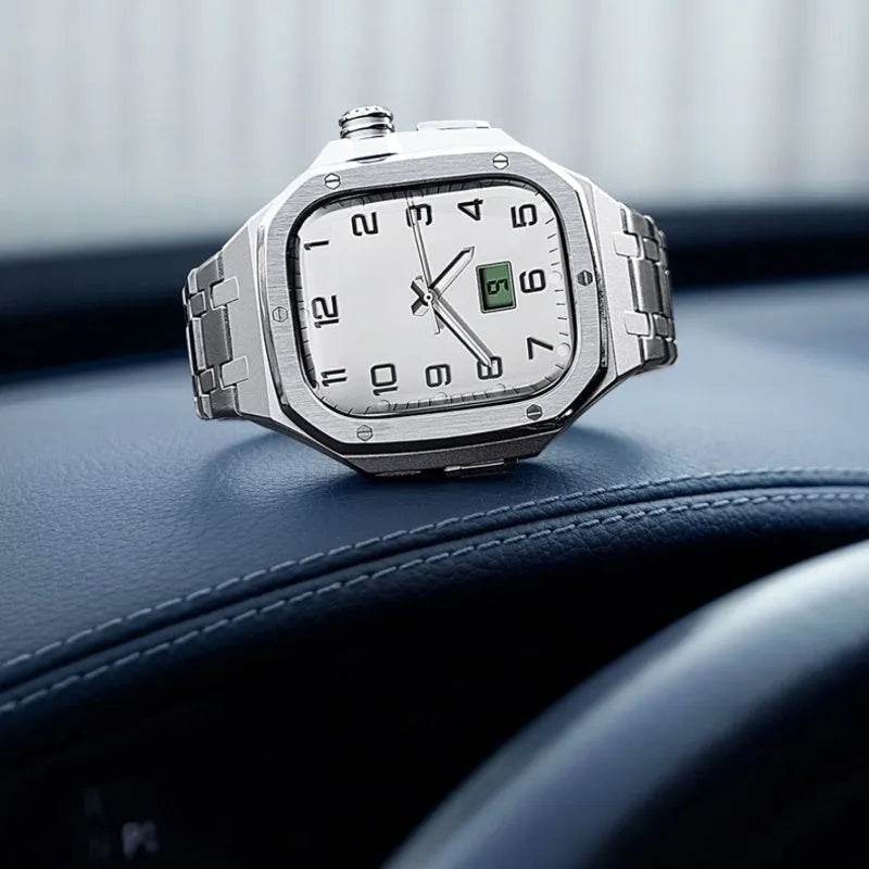 Integrated High-grade Metal Modified Watch Strap Case Stainless Steel Protective Case Cover Men's Business - Velora