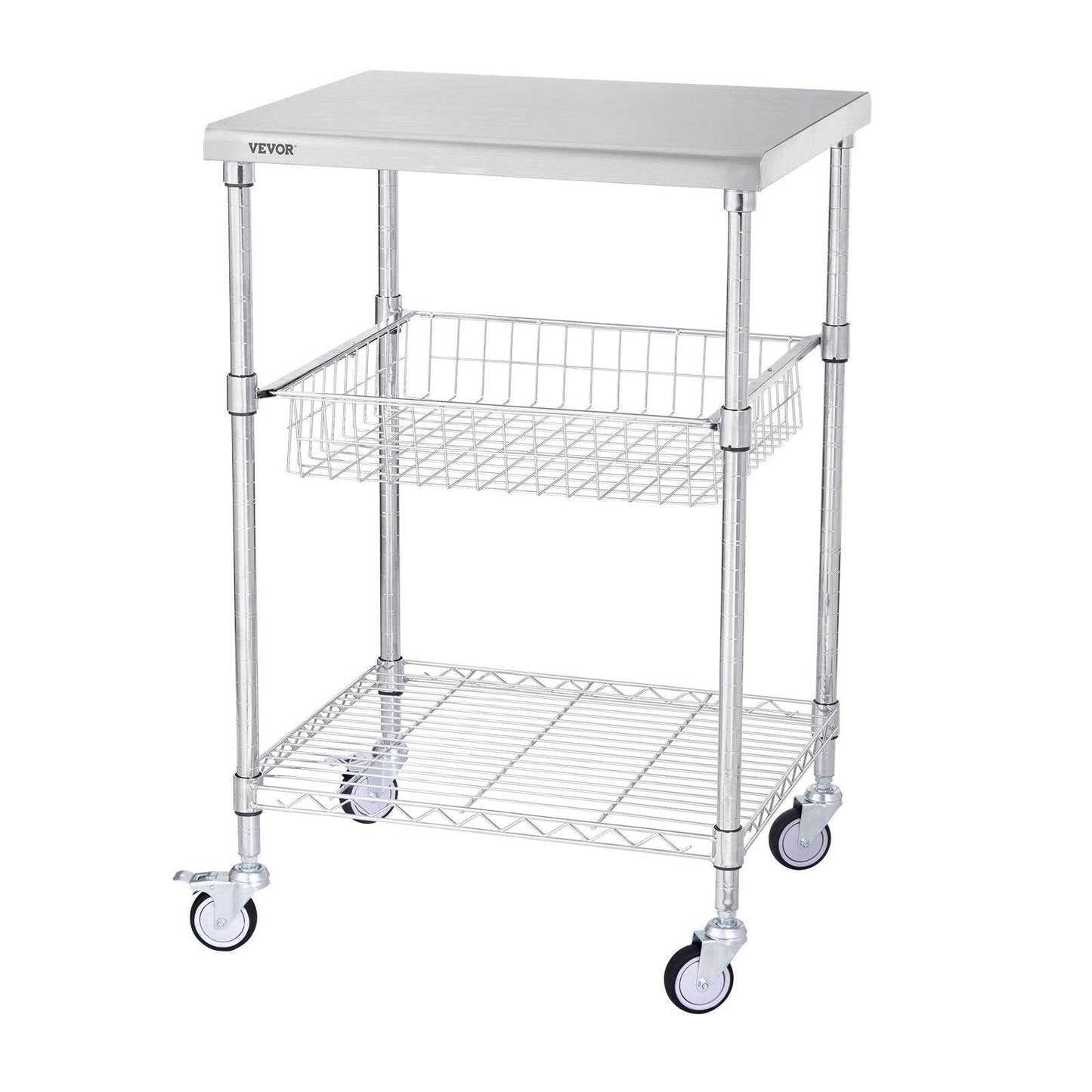 VEVOR 3-Tier Workbench Utility Cart for Kitchen Office - Velora