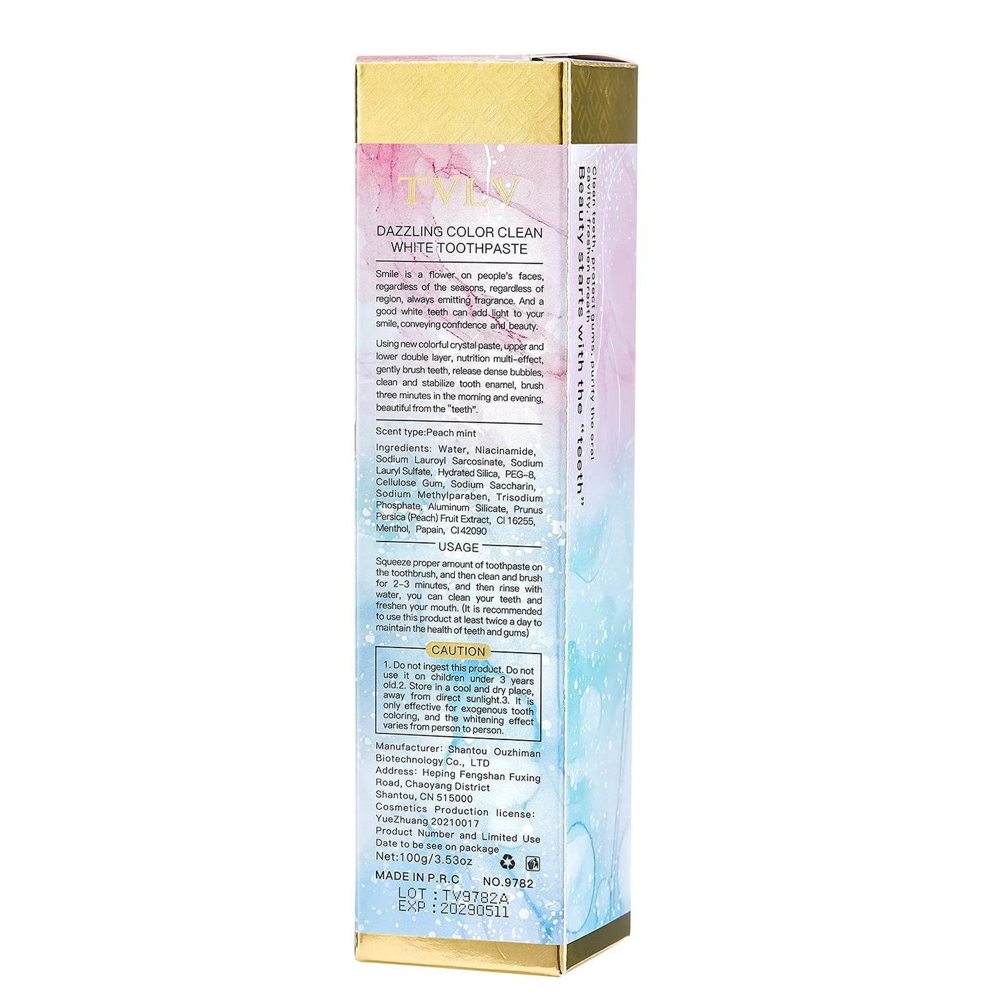 TVLV Colorful Pure Best Whitening Toothpaste - Velora
