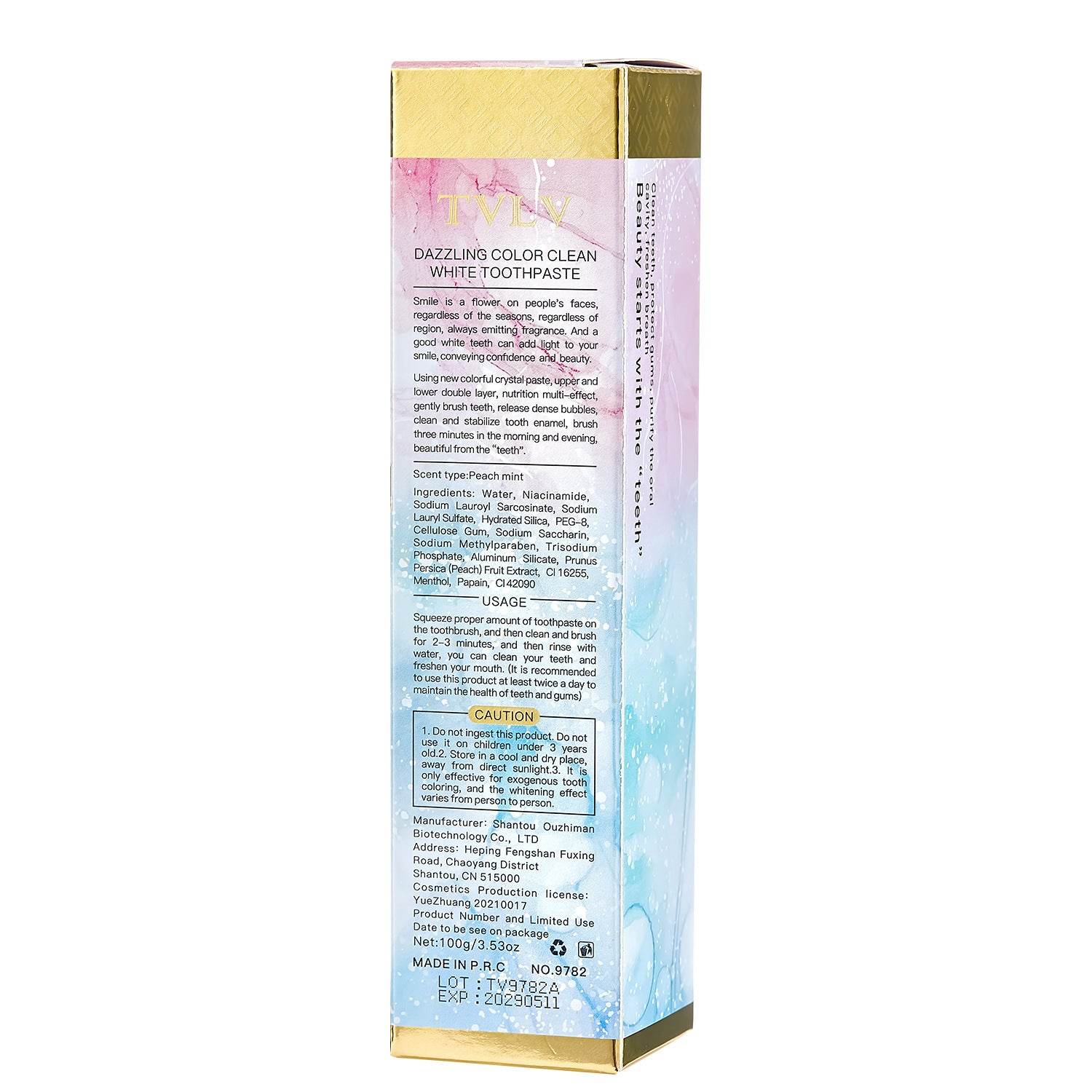 TVLV Colorful Pure Best Whitening Toothpaste - Velora