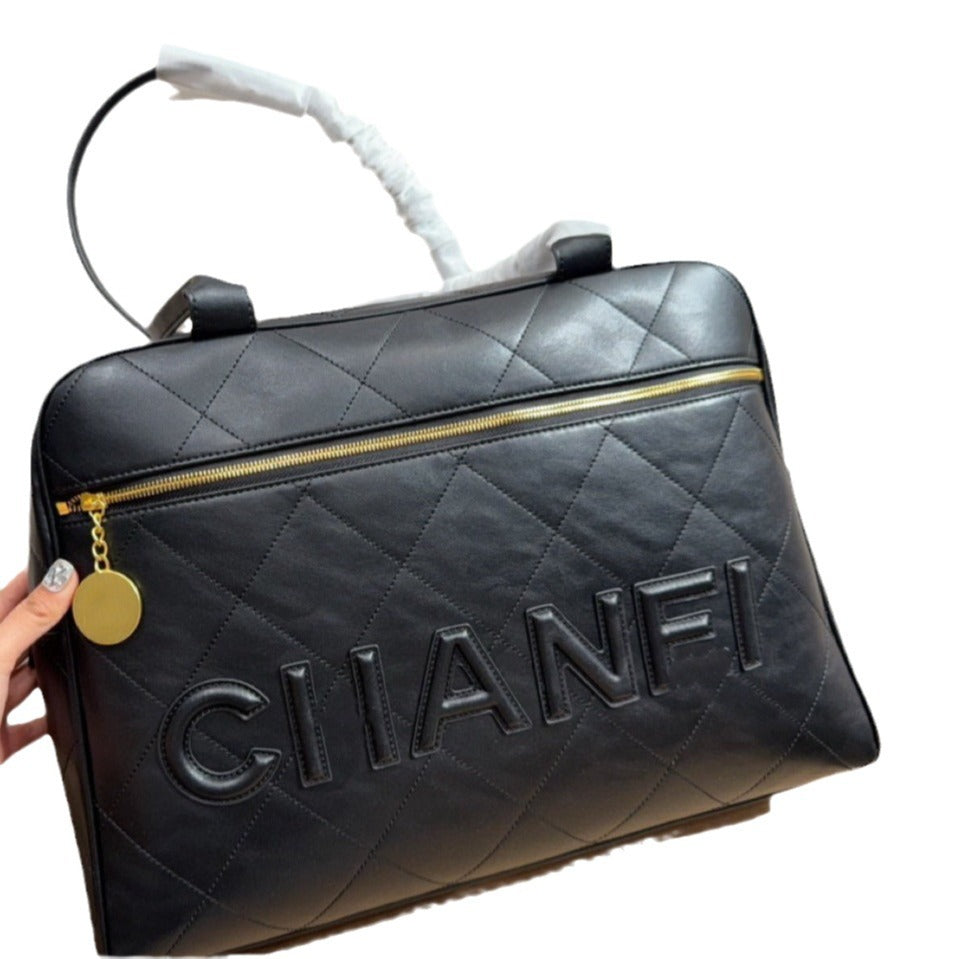 Vintage Chanel Bowling Bag - Large Capacity Shoulder Bag